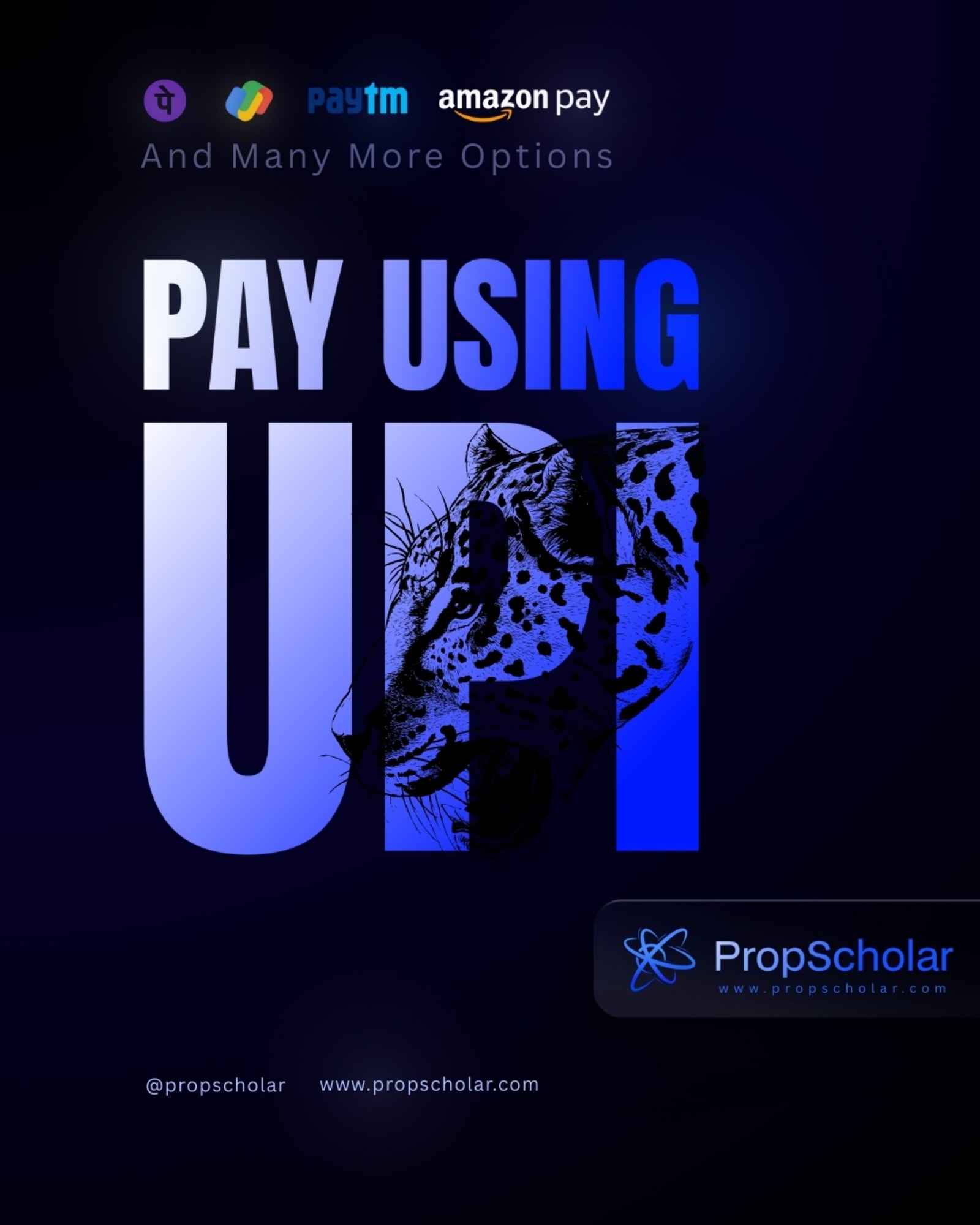 PropScholar Supports Automatic UPI Payments